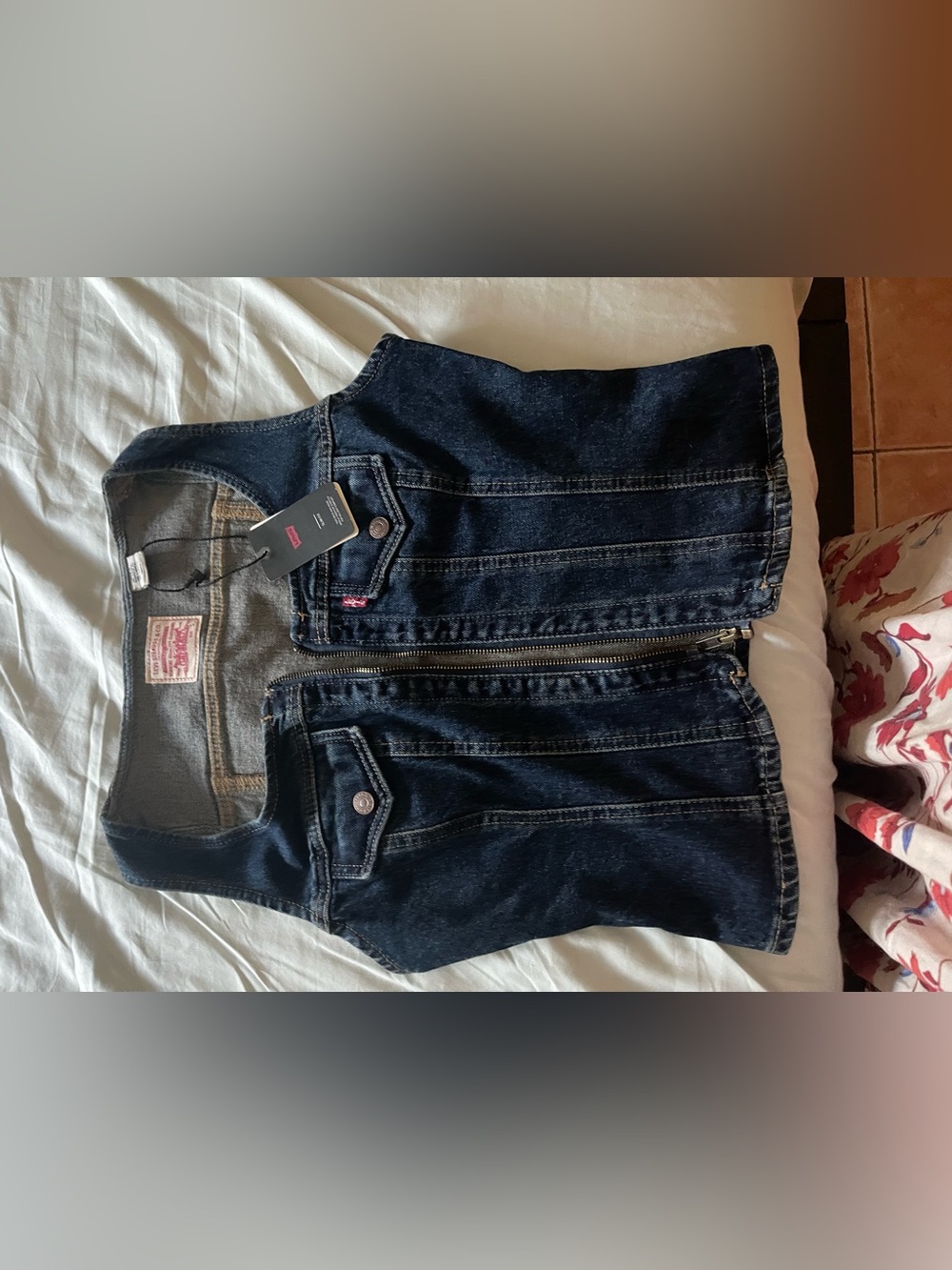 Levi's Indigo Denim Zip-Front Women's Vest